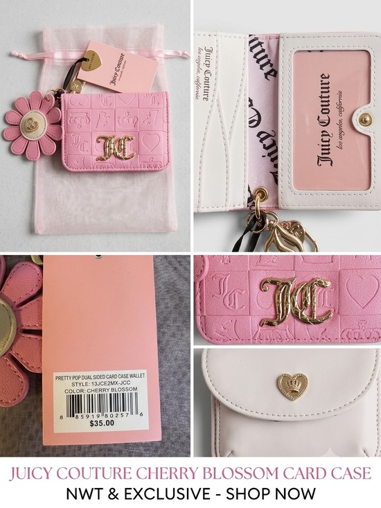 Juicy Couture Accessories - Juicy Couture Pretty Pop Dual Sided Card Case Wallet